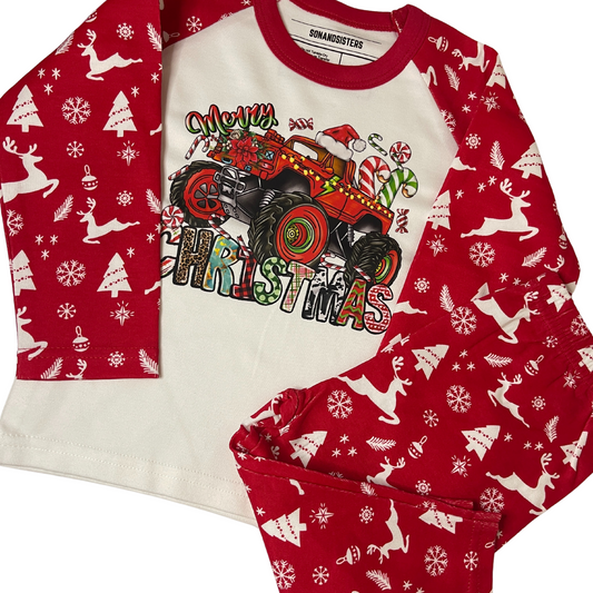 Merry Monster Truck Pyjama Set