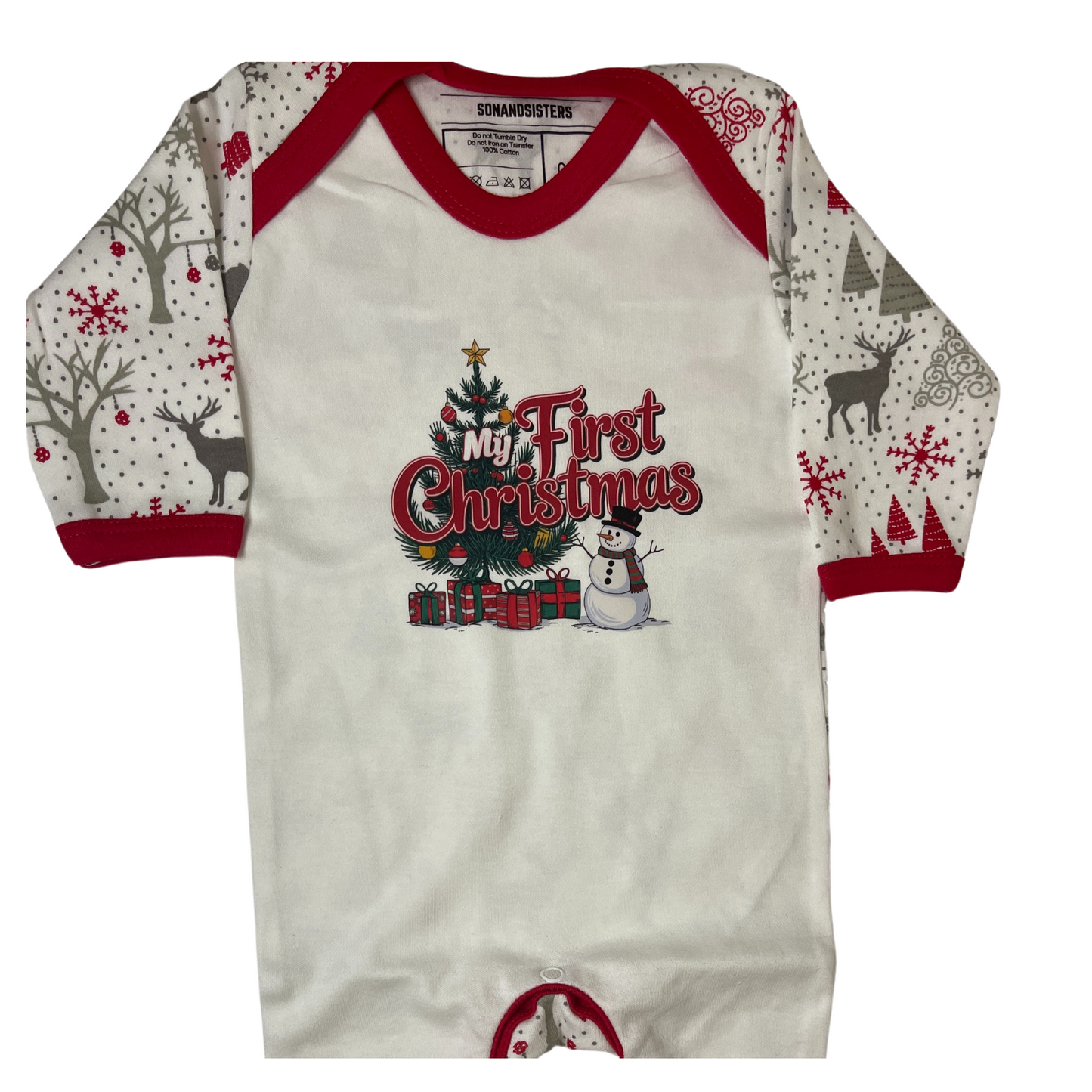 My First Christmas Baby Sleepsuit